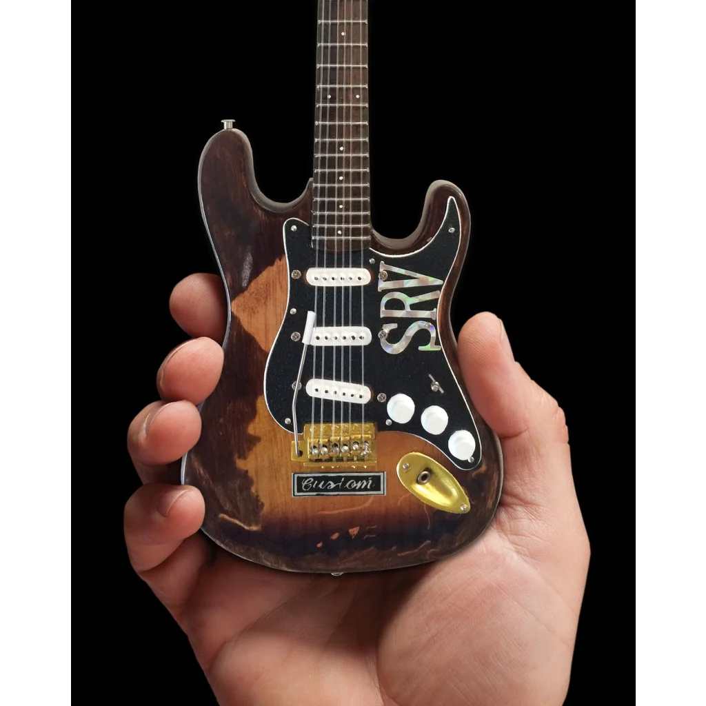 Mini Stevie Ray Vaughan Strat by Axe Heaven with stand