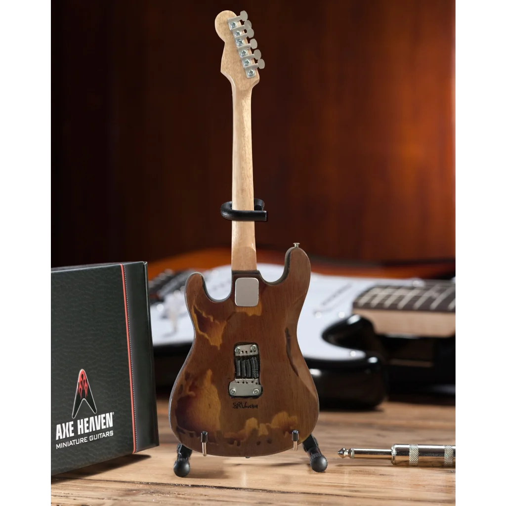 Stevie Ray Vaughan Mini Strat by Axe Heaven on adjustable A-frame stand
