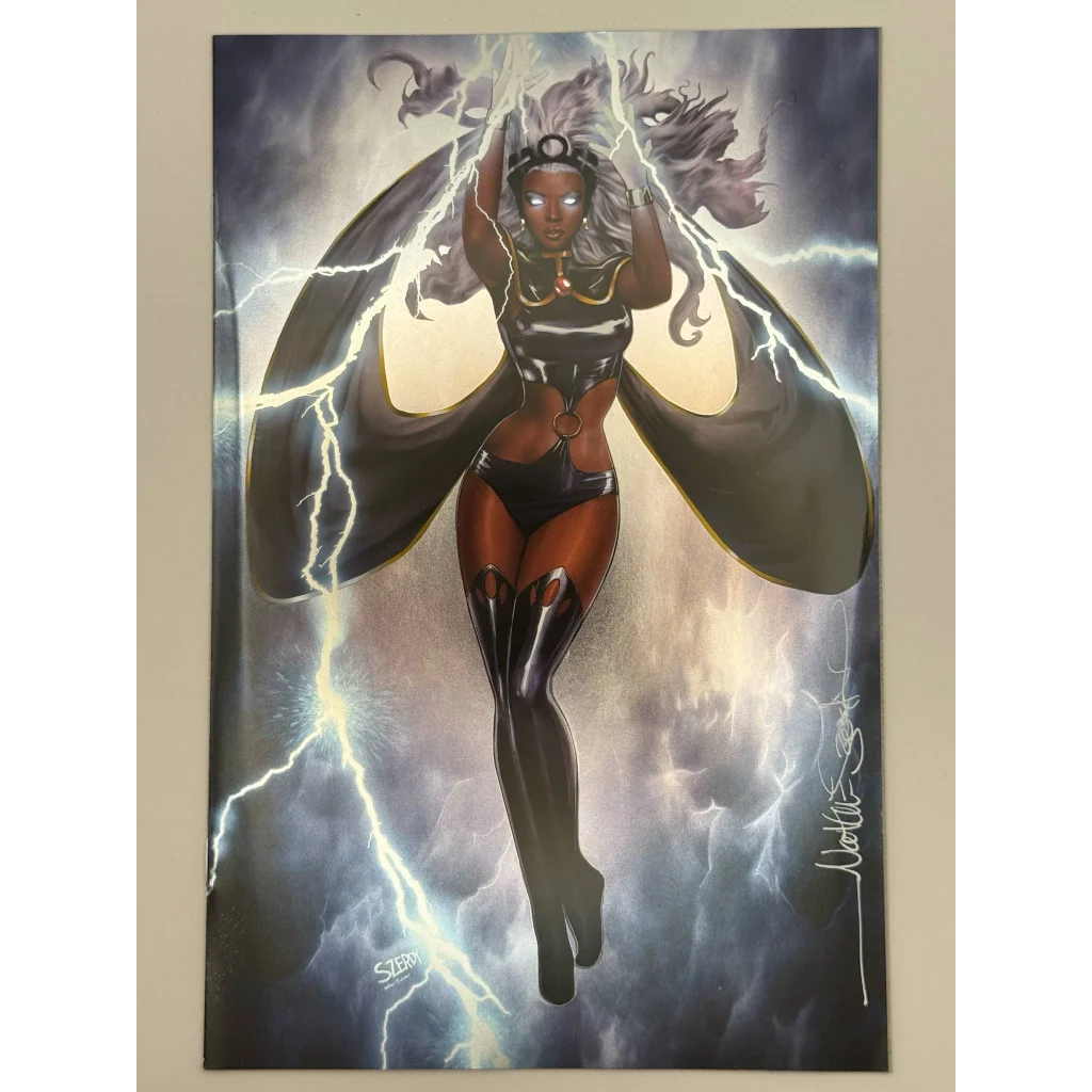 Framed Storm X-Men comic art by Nathan Szerdy from Unknown Comics Nathan collection