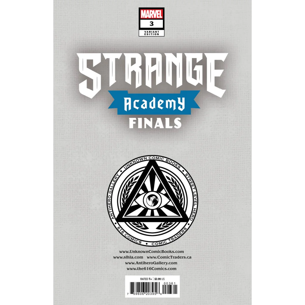 Comic book cover of Strange Academy Finals Issue 3 with Scarlet Witch variant art
