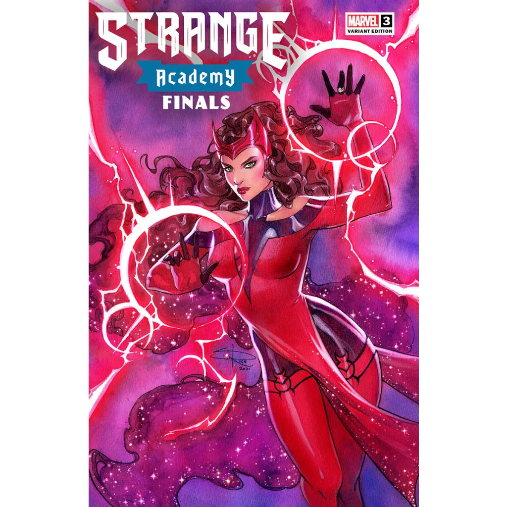 Comic book cover featuring Scarlet Witch from Strange Academy Finals Issue 3