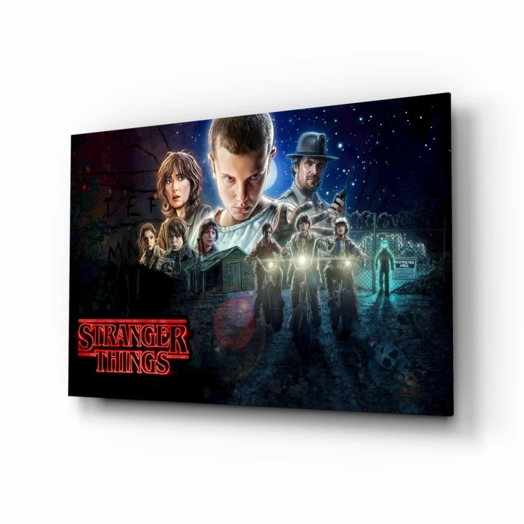 Stranger Things Glowing Poster Wall Art Canvas Print | Insigneart USA | vintageantiquesgifts.com