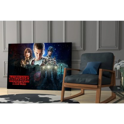 Stranger Things glowing poster wall art canvas print