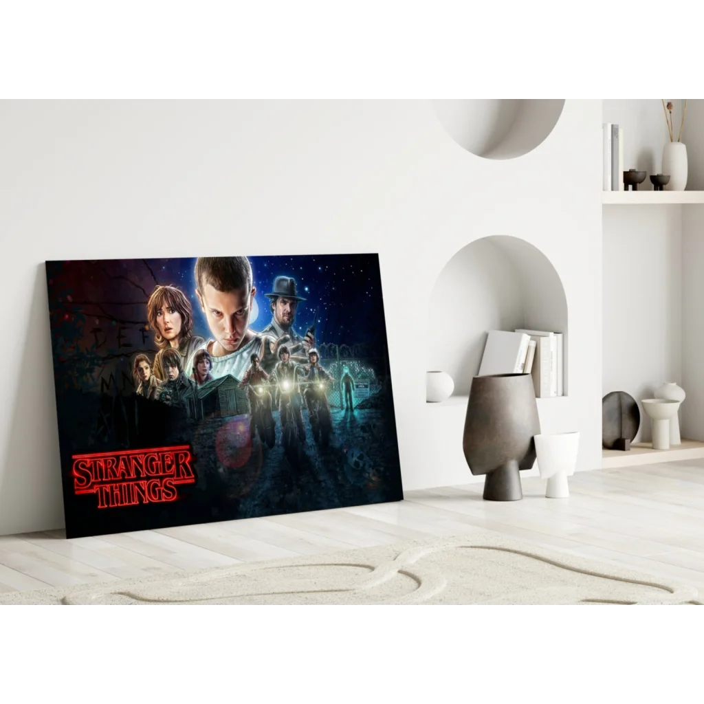 Stranger Things Glowing Poster Wall Art Canvas Print | Modern Wall Art Decor | vintageantiquesgifts.com