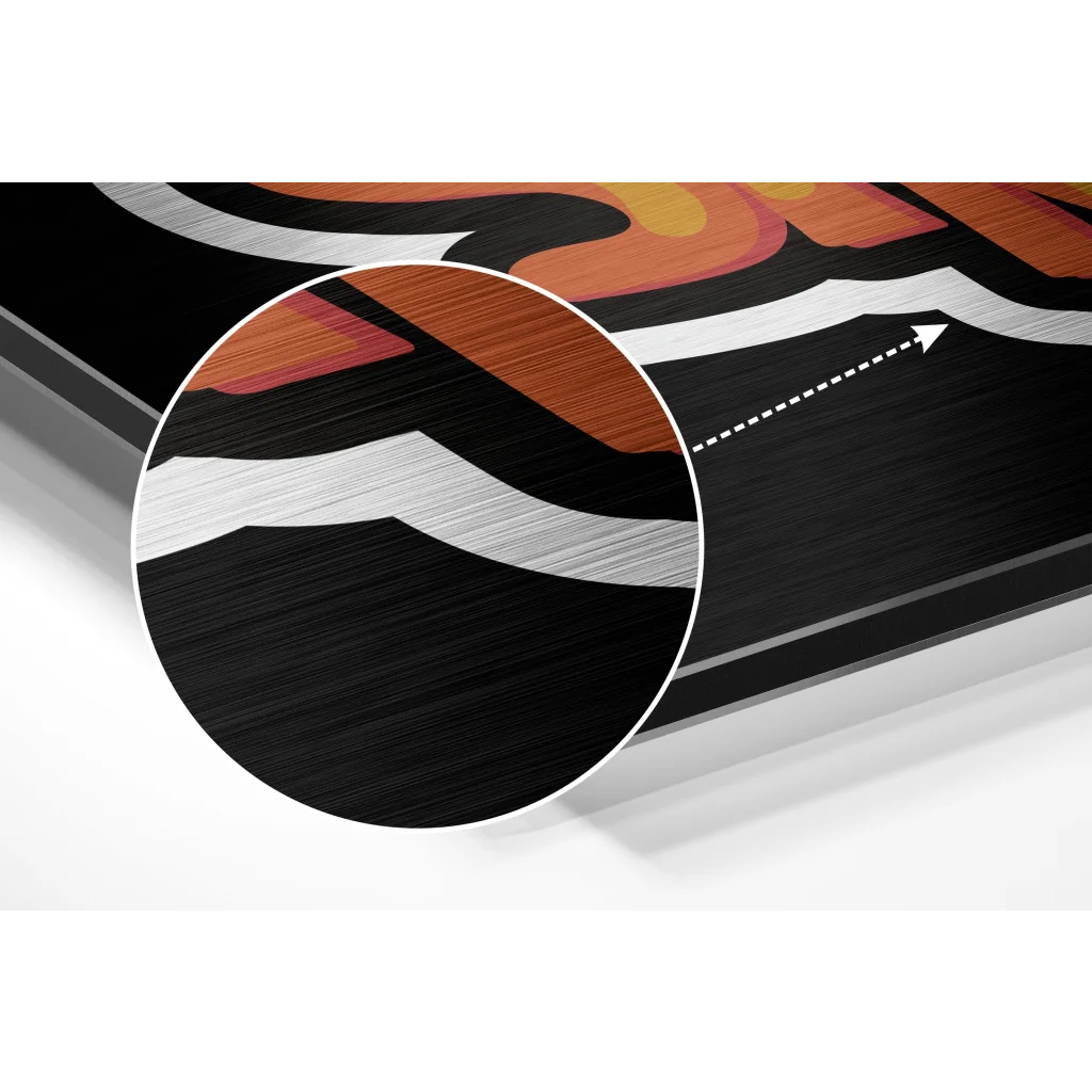 glass wall art Be Strong Brushed Aluminium Dibond Wall Art