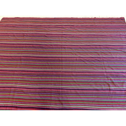 Stunning 1920s antique Persian square rug with bold striped weave