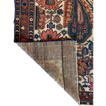 Stunning 1920s Persian Malayar rug with cotton foundation and intricate floral patterns