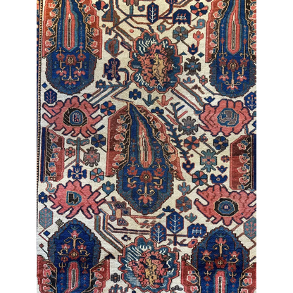 Stunning 1920s Persian Malayar rug with cotton foundation, paisley patterns
