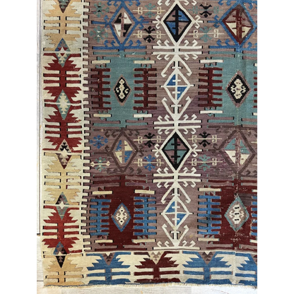 19th century Turkish Reyhanli kilim rug with geometric patterns