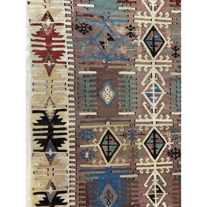 Stunning 19th century Turkish Reyhanli kilim rug with geometric patterns