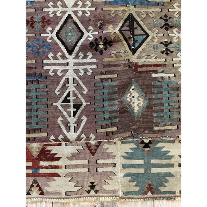 19th century Turkish Reyhanli Kilim rug with geometric patterns