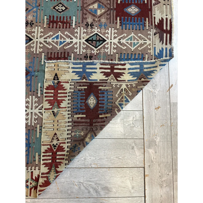 Vintage 19th century Turkish Reyhanli kilim rug with geometric patterns