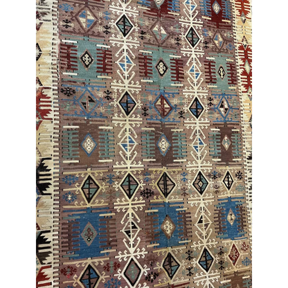 19th century Turkish Reyhanli kilim rug with geometric patterns