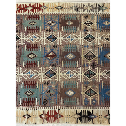 19th century Turkish Reyhanli kilim rug with geometric patterns