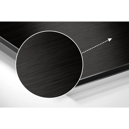 Stunning 3D brain art on black brushed aluminium dibond metal print