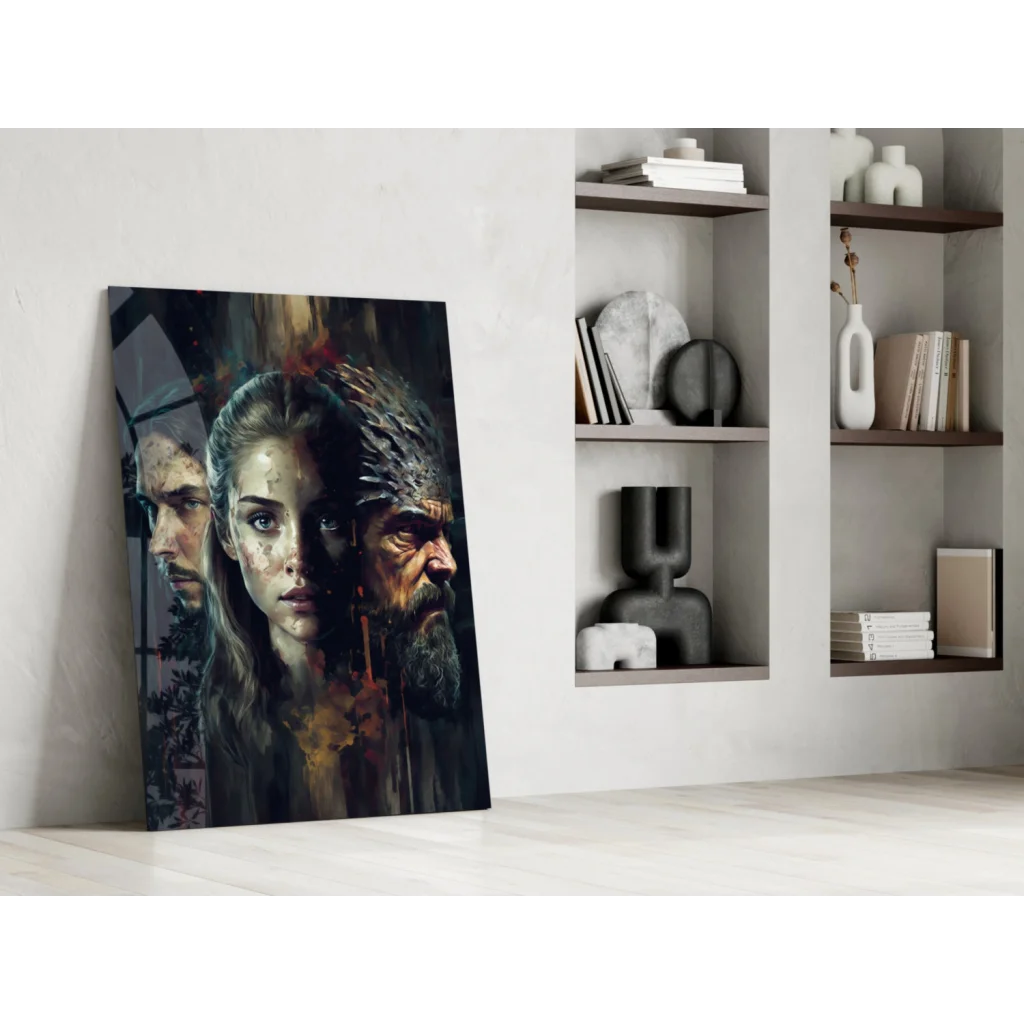 Stunning Game of Thrones 3D triptych wall art with bold faces