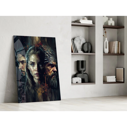 Stunning Game of Thrones 3D triptych wall art with bold faces