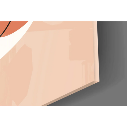 Modern abstract black canvas wall art set with warm orange face tones