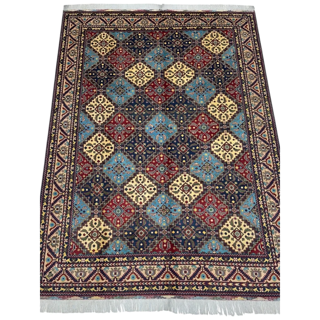Stunning Afghan Kashi rug with cotton foundation and intricate patterns