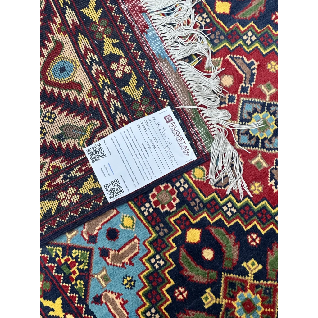 Stunning Afghan Kashi rug with cotton foundation and intricate patterns