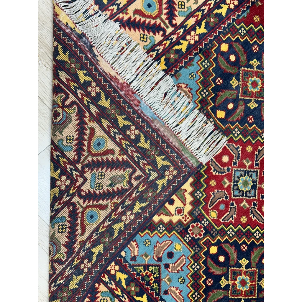 Stunning Afghan Kashi rug with cotton foundation and vibrant motifs