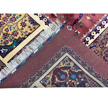 Afghan Tree of Life hand-knotted rug with cotton foundation and intricate patterns