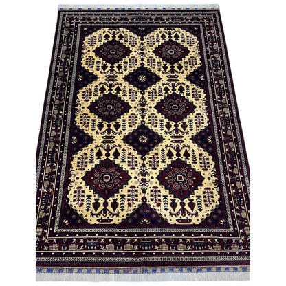 Stunning Afghan Zerkhaki rug with cotton foundation, intricate Persian patterns
