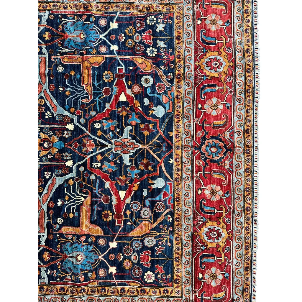 Stunning Afghani Bidjar rug in intricate geometric Ghazni wool