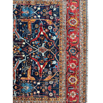 Stunning Afghani Bidjar rug in intricate geometric Ghazni wool