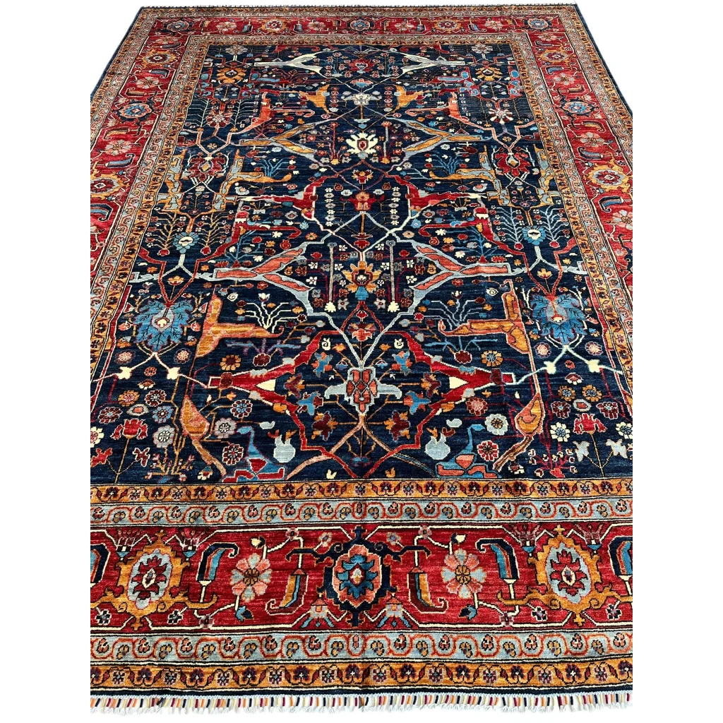 Stunning Afghani Bidjar rug in intricate geometric Ghazni wool