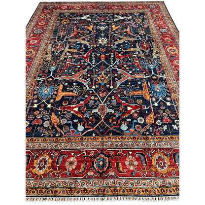 Stunning Afghani Bidjar rug in intricate geometric Ghazni wool