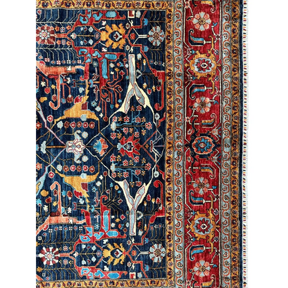 Stunning Afghani Bidjar rug in Ghazni wool with intricate floral motifs