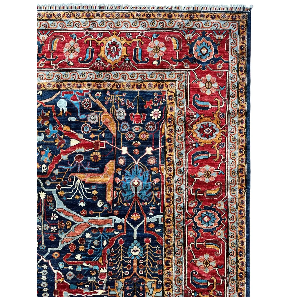 Stunning Afghani Bidjar rug in Ghazni wool with intricate geometric patterns