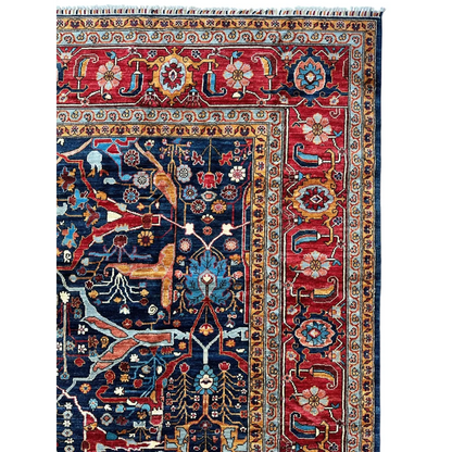 Stunning Afghani Bidjar rug in Ghazni wool with intricate geometric patterns