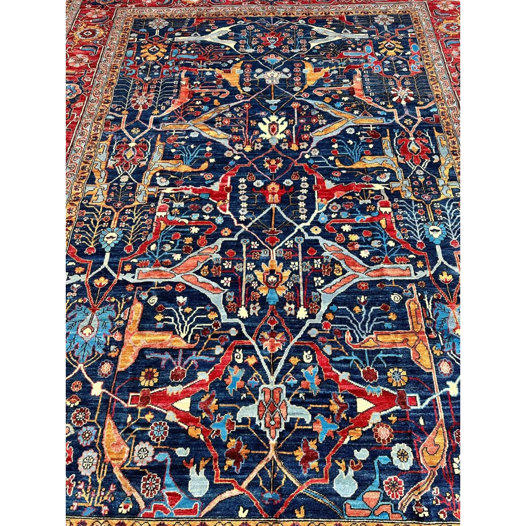Stunning Afghani Bidjar rug in Ghazni wool with floral motifs