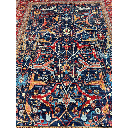 Stunning Afghani Bidjar rug in Ghazni wool with floral motifs