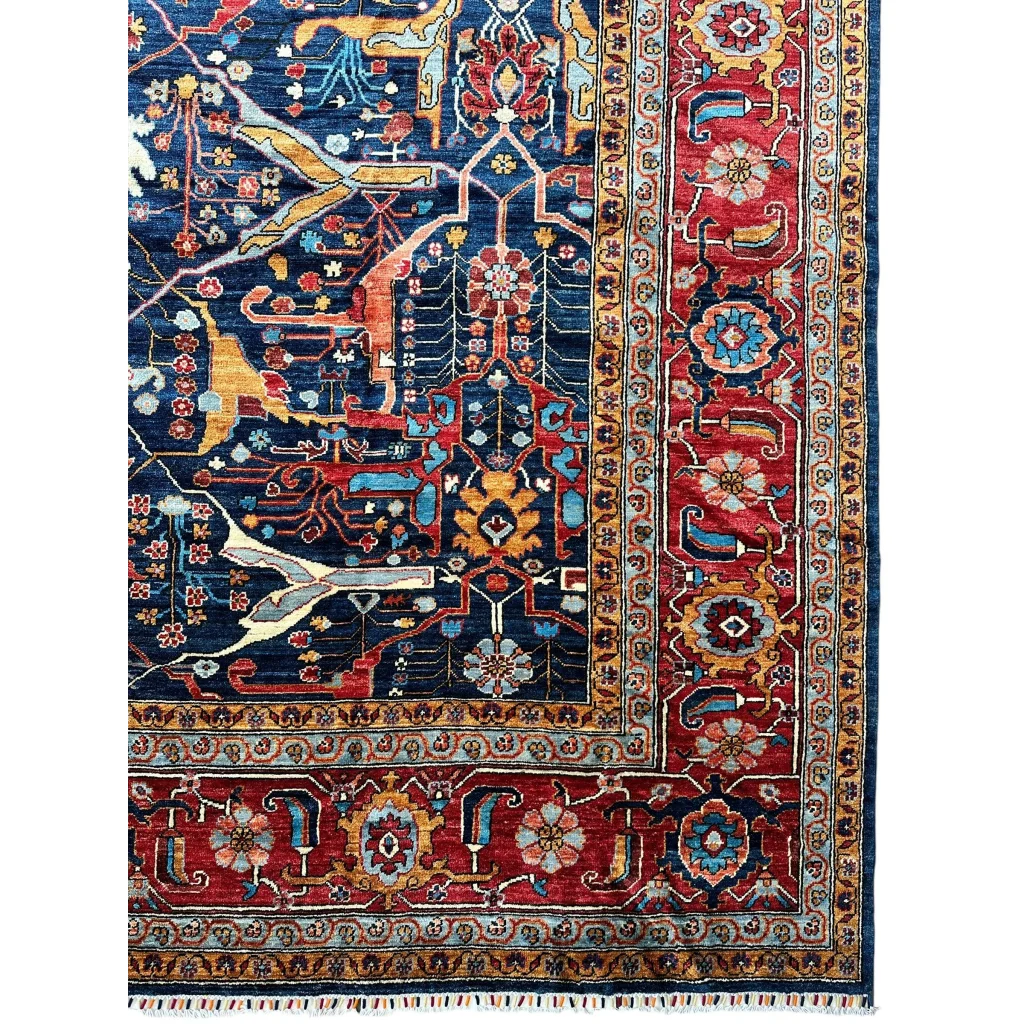 Stunning Afghani Bidjar rug in intricate geometric Ghazni wool