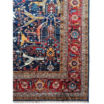 Stunning Afghani Bidjar rug in intricate geometric Ghazni wool