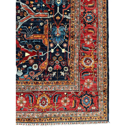 Stunning Afghani Bidjar rug in Ghazni wool with floral motifs