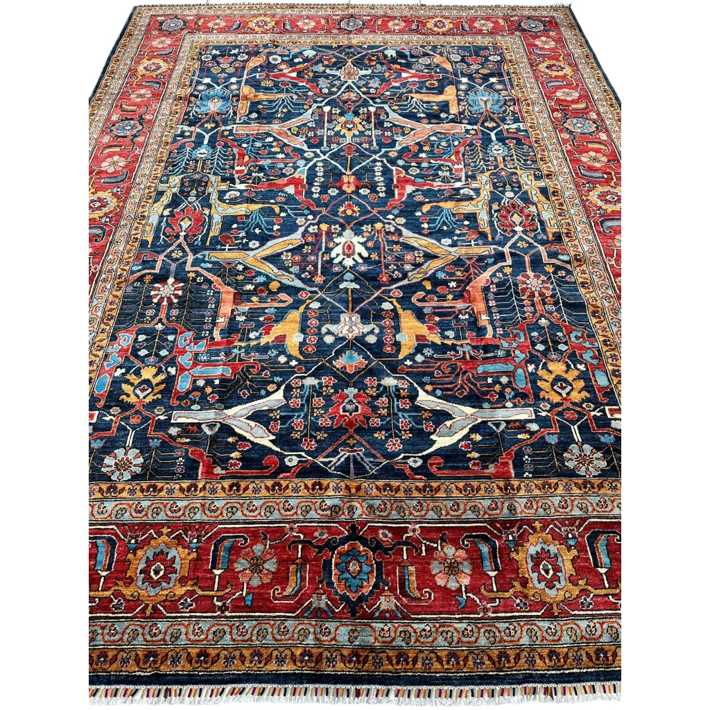 Stunning Afghani Bidjar rug in Ghazni wool with floral motifs