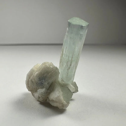 Stunning aquamarine crystal on albite Shigar Valley specimen