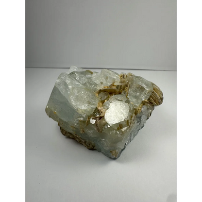 Stunning translucent pale green aquamarine crystal cluster from Shigar Valley Pakistan