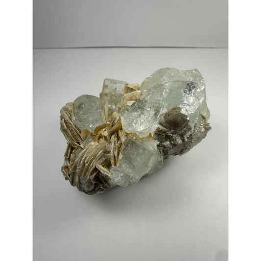 Stunning translucent pale green aquamarine crystal cluster from Shigar Valley, Pakistan