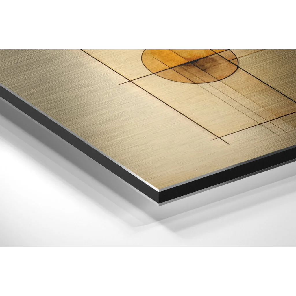 Stunning basketball court brushed aluminium dibond wall art poster