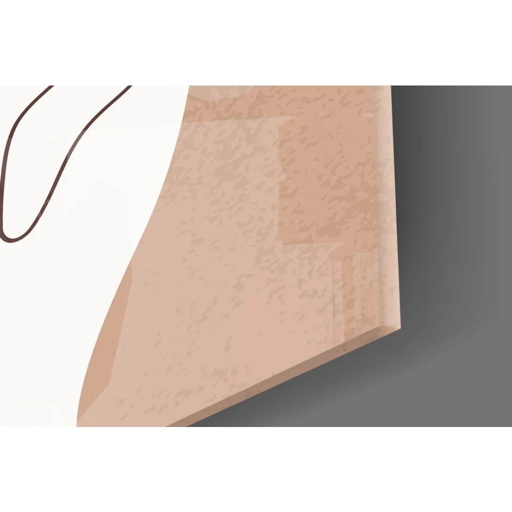 Stunning beige wall art print with minimalist black lines