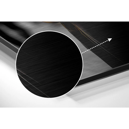 Black textured solar panel in stunning Black Panther brushed aluminium dibond wall art