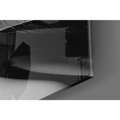 Minimalist black and white geometric wall art print