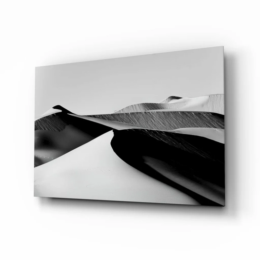 Stunning black and white sand dunes wall art print