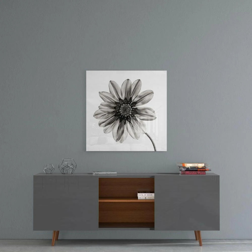Stunning Black and White Dahlia Flower Wall Art Print | Contemporary Home Wall Art | vintageantiquesgifts.com