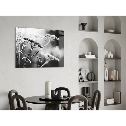 Stunning black and white floral wall art canvas print